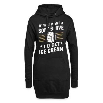 Joueur de volley-ball Joueur de beach-volley S - Sweat-shirt à capuche long Femme - noir - Devant