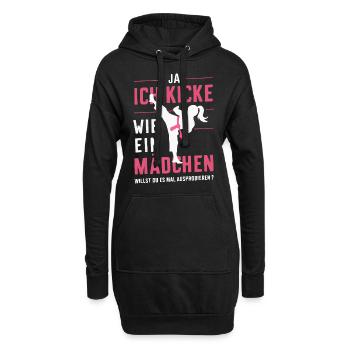 Karate Kampfsport Kämpfer Karate - Hoodie-Kleid - Schwarz - Vorne