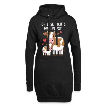 Vegetarier Veganer Tierschutz Tierrecht Veggie - Hoodie-Kleid - Schwarz - Vorne