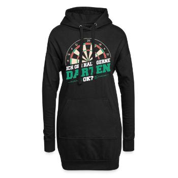 Fléchettes Fléchettes Flécheurs Joueurs de fléchettes - Sweat-shirt à capuche long Femme - noir - Devant