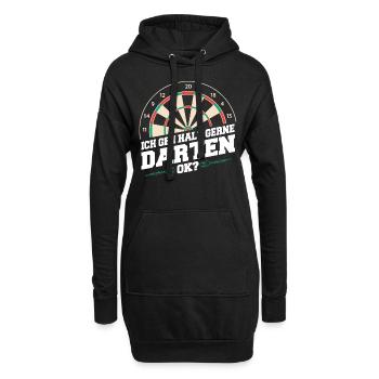 Fléchettes Fléchettes Flécheurs Joueurs de fléchettes - Sweat-shirt à capuche long Femme - noir - Devant
