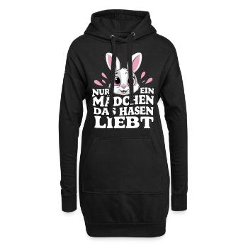 Bunny Bunnies Lapin Animal de compagnie - Sweat-shirt à capuche long Femme - noir - Devant