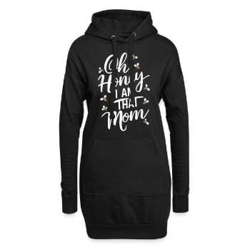 abeille abeille apicultrice abeille abeille - Sweat-shirt à capuche long Femme - noir - Devant