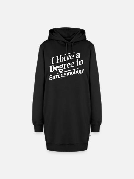 Lustig Sarkasmus sarkastischer Humor Ironie - Hoodie-Kleid - Schwarz