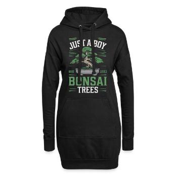 Bonsai Baum Japanisch Bonsai - Hoodie-Kleid - Schwarz - Vorne