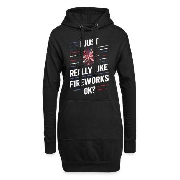Pyrotechniker Feuerwerk Pyrotechnik - Hoodie-Kleid - Schwarz - Vorne