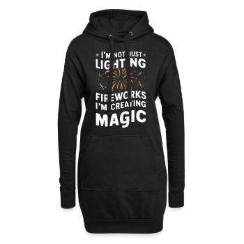 Pyrotechnie Feux d’artifice Pyrotechnie - Sweat-shirt à capuche long Femme - noir - Devant