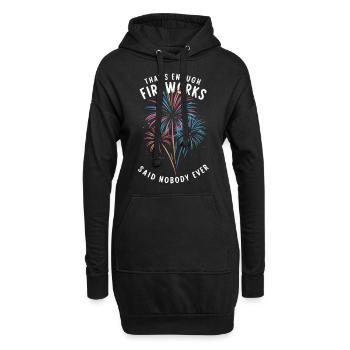 Pyrotechniker Feuerwerk Pyrotechnik - Hoodie-Kleid - Schwarz - Vorne