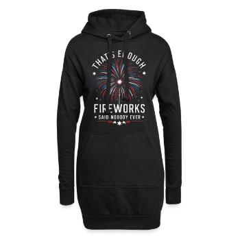 Pyrotechnie Feux d’artifice Pyrotechnie - Sweat-shirt à capuche long Femme - noir - Devant