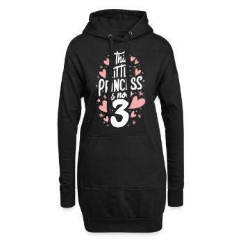 Cadeau 3 ans anniversaire garçon - Sweat-shirt à capuche long Femme - noir - Devant