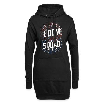 Pyrotechnie Feux d’artifice Pyrotechnie - Sweat-shirt à capuche long Femme - noir - Devant