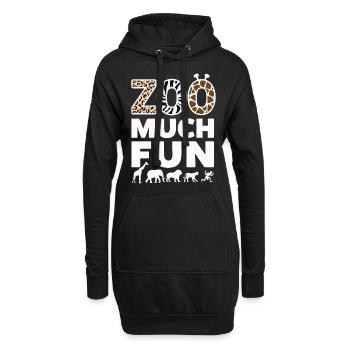 Animaux du zoo Gardien de zoo - Sweat-shirt à capuche long Femme - noir - Devant