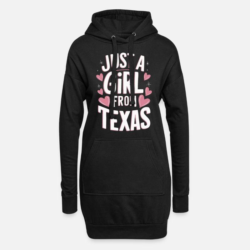 Texas State Texaner Texas - Hoodie-Kleid - Schwarz