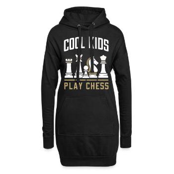 Chess Chess Player - Hoodie Dress - black - Front
