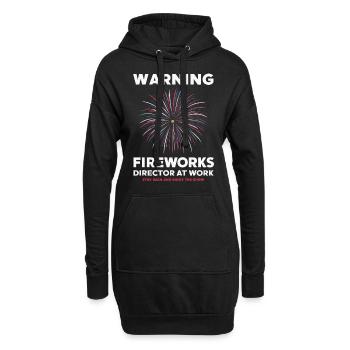 Pyrotechniker Feuerwerk Pyrotechnik - Hoodie-Kleid - Schwarz - Vorne