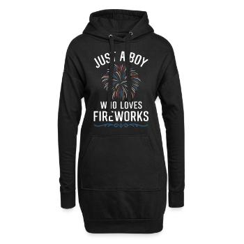 Pyrotechnie Feux d’artifice Pyrotechnie - Sweat-shirt à capuche long Femme - noir - Devant