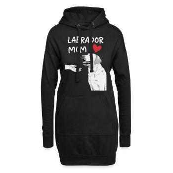 Chien Labrador - Sweat-shirt à capuche long Femme - noir - Devant