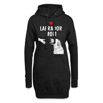 Chien Labrador - Sweat-shirt à capuche long Femme - noir - Devant