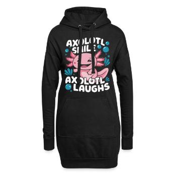 Poisson axolotl - Sweat-shirt à capuche long Femme - noir - Devant