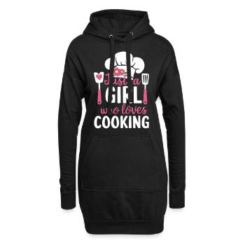 Chef cuisinier Cheff Bäker - Sweat-shirt à capuche long Femme - noir - Devant