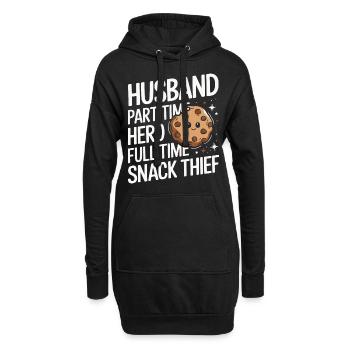 Ehemann Ehegatte Familie Hochzeit - Hoodie-Kleid - Schwarz - Vorne