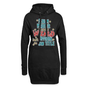 Scrum Master Wizard - Hoodie-Kleid - Schwarz - Vorne