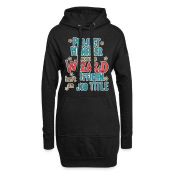 Assistant Chef de projet - Sweat-shirt à capuche long Femme - noir - Devant