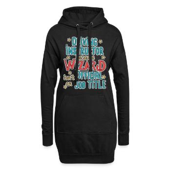 Instructeur de conduite Wizard Auto-école - Sweat-shirt à capuche long Femme - noir - Devant