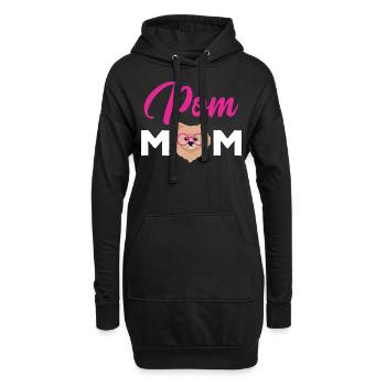 Loulou de poméranie Spitz nain pomeranian chiot - Sweat-shirt à capuche long Femme - noir - Devant