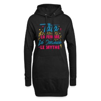 tata la femme danseuse le mythe la légende - Sweat-shirt à capuche long Femme - noir - Devant