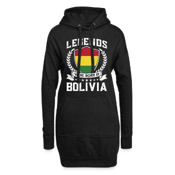 Vintage Design Drapeau Bolivien Bolivie - Sweat-shirt à capuche long Femme - noir - Devant