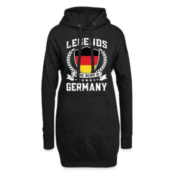 Vintage Design Drapeau allemand Allemagne - Sweat-shirt à capuche long Femme - noir - Devant