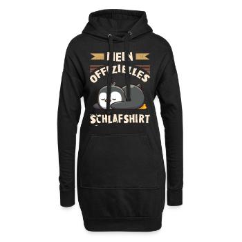 Mein Offizielles Schlafshirt, Pinguin - Hoodie-Kleid - Schwarz - Vorne