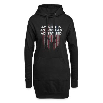 Amerika so gut wie angekündigt 4. Juli - Hoodie-Kleid - Schwarz - Vorne