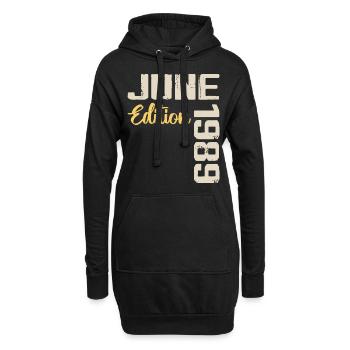 Né(e) en Juin 1989 Cadeau Juin 1989 Anniversaire - Sweat-shirt à capuche long Femme - noir - Devant