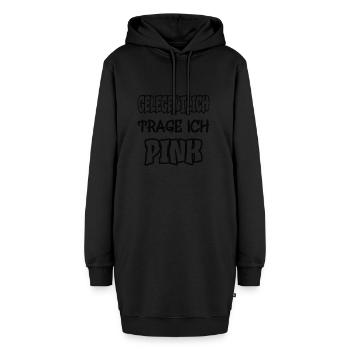 Gelegentlich trage ich pink Spruch Farbe pink - Hoodie-Kleid - Schwarz - Vorne