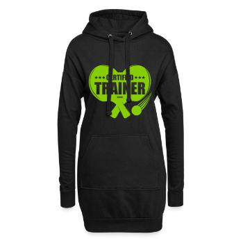 Certified Table Tennis Trainer Tischtennis Coach - Hoodie-Kleid - Schwarz - Vorne
