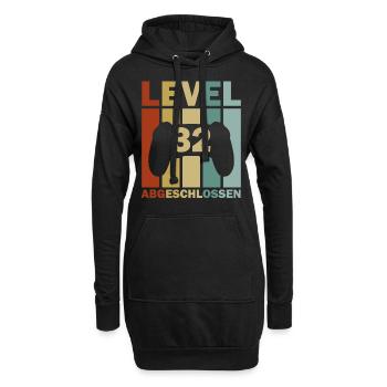 32. Geburtstag Februar Jahrgang 1991 Gamer - Hoodie-Kleid - Schwarz - Vorne