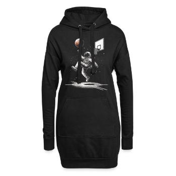 Astronaute de basket-ball - Sweat-shirt à capuche long Femme - noir - Devant