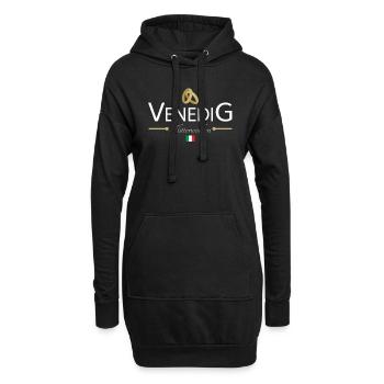 Flitterwochen Venedig - Hoodie-Kleid - Schwarz - Vorne