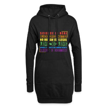 La science est un vrai noir vit la matière CSD Rainbow - Sweat-shirt à capuche long Femme - noir - Devant