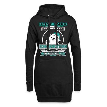 Eisbader winterschwimmen Eisbad Eisbademeisterin - Hoodie-Kleid - Schwarz - Vorne