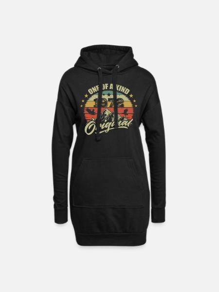 1972 Jahrgang Geburtstag 1972 Retro Jahrgang 1972 - Hoodie-Kleid - Schwarz