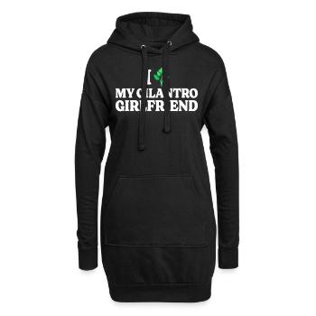 Humour Adore La Coriandre J'aime La Coriandre - Sweat-shirt à capuche long Femme - noir - Devant