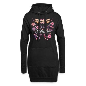Papillon Assistante Sociale Retraite - Sweat-shirt à capuche long Femme - noir - Devant