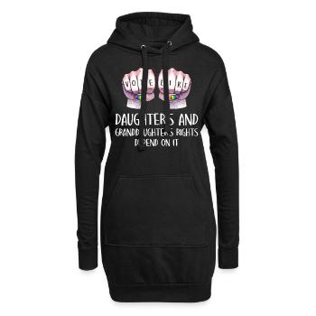 Oma Feminismus Kleines Mädchen Oma - Hoodie-Kleid - Schwarz - Vorne