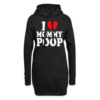 I Love Humour Sur Les Mamans - Sweat-shirt à capuche long Femme - noir - Devant