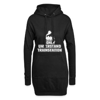 Lustiger Denglisch Spruch Denglisch Sprüche - Hoodie-Kleid - Schwarz - Vorne