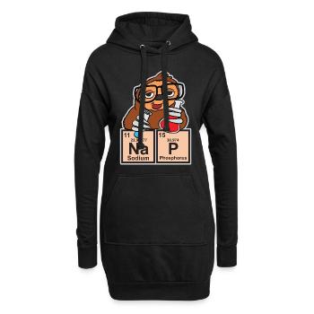 chimie - Sweat-shirt à capuche long Femme - noir - Devant