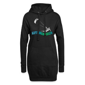 Kiteboard Board Kitesurfen - Hoodie-Kleid - Schwarz - Vorne